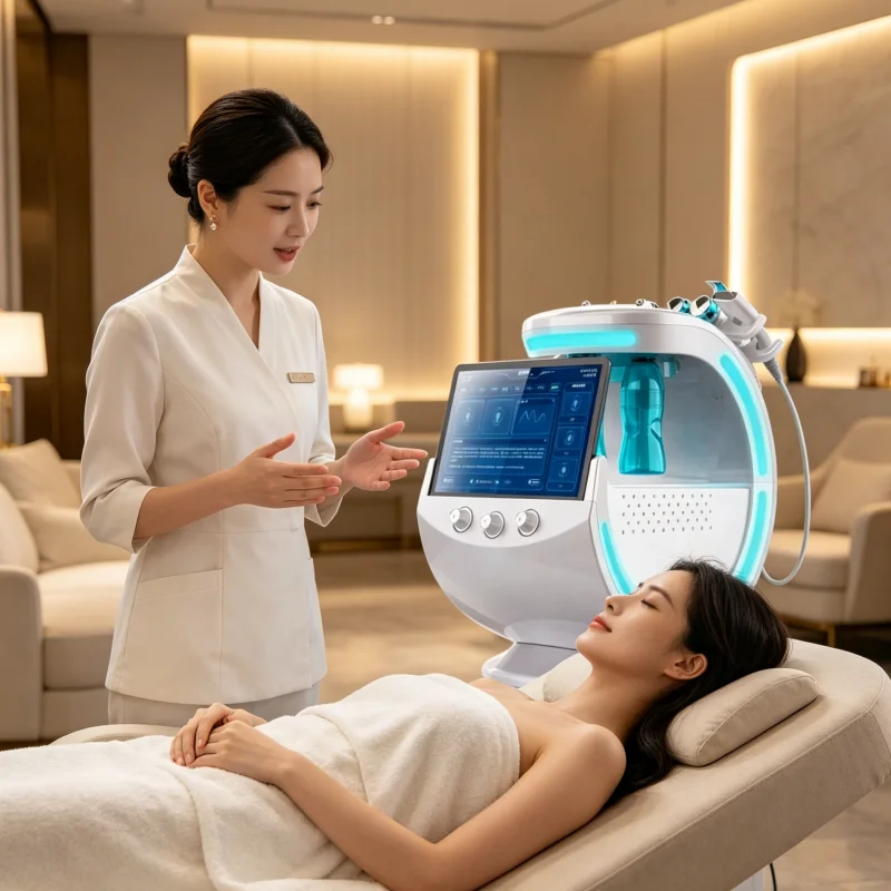 7-In-1 Multi-Functional Beauty Machine For Facial Skin Cleaning Skin Care Exfoliation Skin Rejuvenation And Wrinkle epilator