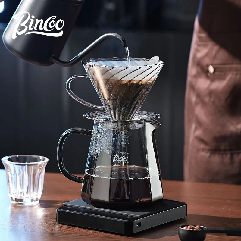 Bincoo Hand-Brewed Coffee Pot Set Hand-Ground Coffee Machine Hand-Cranked Appliances Full Set of Hand-Brewed Coffee Equipment En