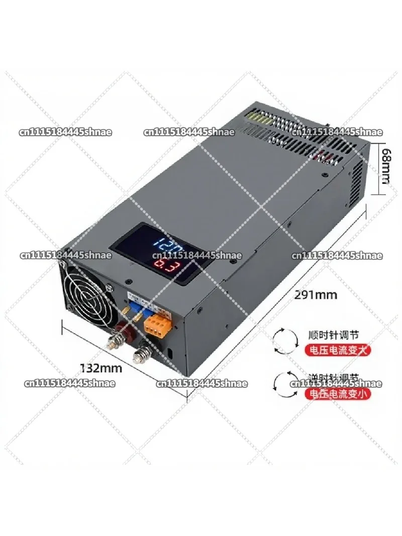 1500W Switching Power Supply 0-24V 36V 48V 60V 70V 80V 90V 110V 220V 300V 350V Adjustable DC Voltage Current Display