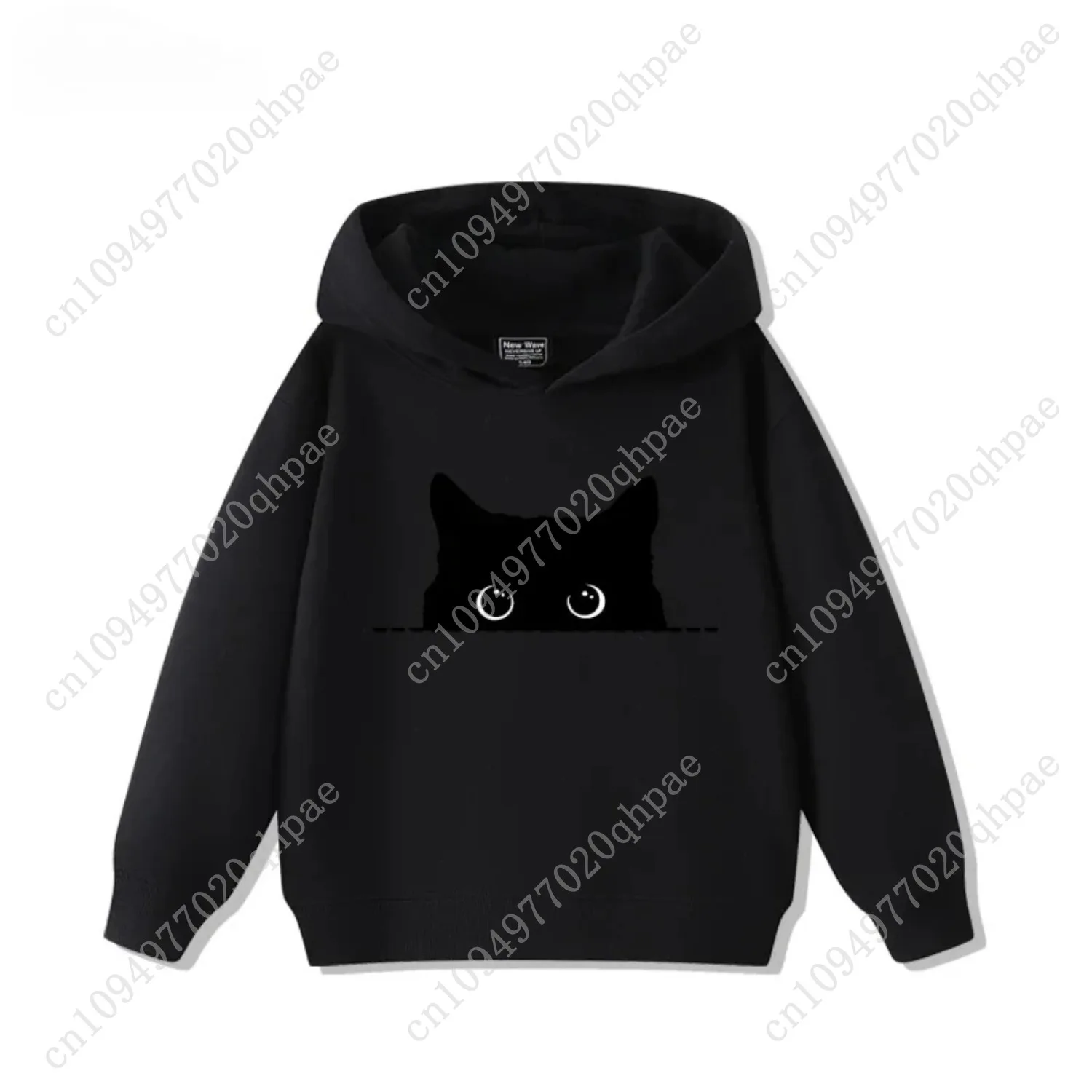 New Cat-printed Hoodies for Boys and Girls in Autumn and Winter 2025, Comfortable and Soft Children's Tops