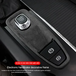 For Volvo S90 XC60 V90 XC90 S60 V60 electronic handbrake decorative frame ignition start decorative sticker car accessories