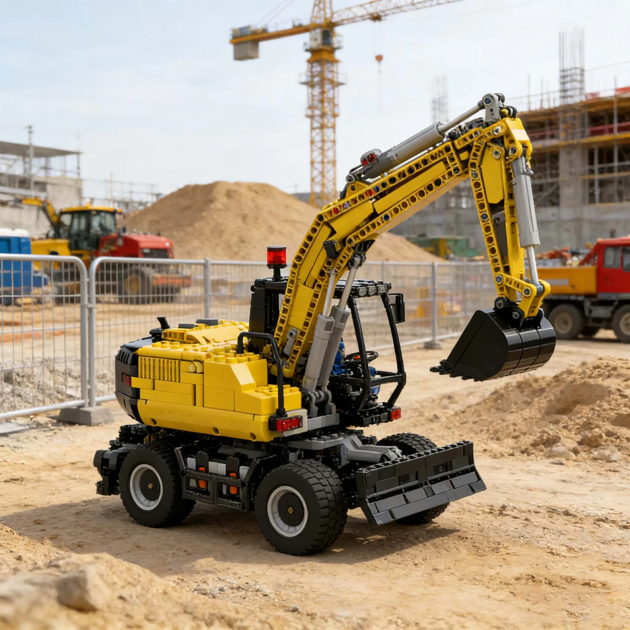 1660 STUKS Sportwagen RC Wielgraafmachine MOC Aanpasbare Modulaire Bouwblokken Eenvoudig Steentjesmodel Ontwerp DIY Jongens Festival Speelgoed Cadeau