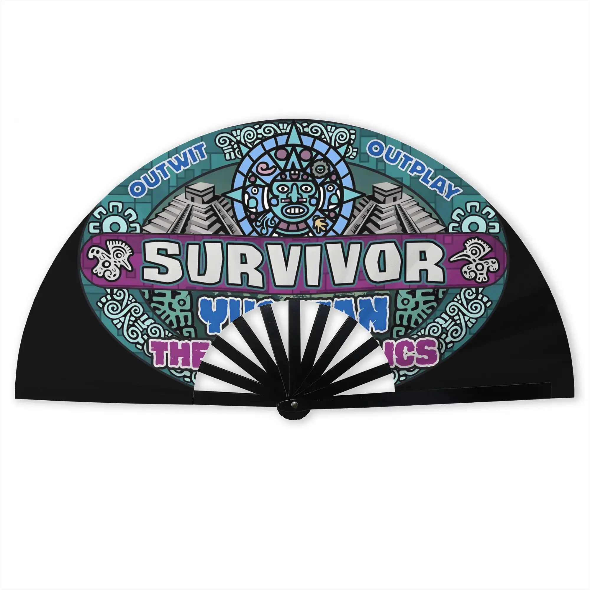 Only S-Survivors Portable Pocket Fan Travel Reality Show Folding Fan Chinese Dance Cooling Handheld Fans