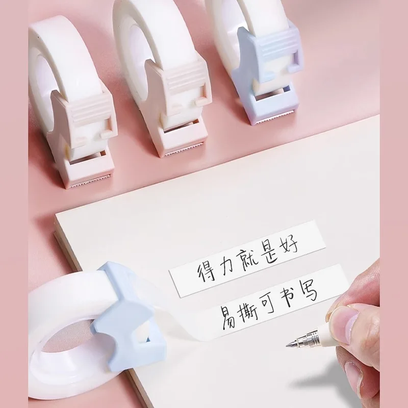 Deli 30112 Invisible Tape Width Copy and Paste Student Wrong Question Sticky Question Stationery Tape Cutter Single Card 2 Rolls