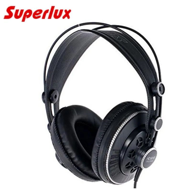 Superlux Professional Semi-open Dynamic Stereo Monitor Wired Super Bass Dynamic Earphone Noise Cancelling Headset HD681B