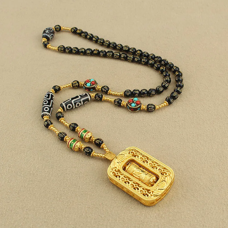 pingente-de-ouro-areia-thangka-com-corrente-colar-longo-destacavel-contas-dzi-de-agata-lema-de-seis-caracteres-corrente-retro-sofisticada