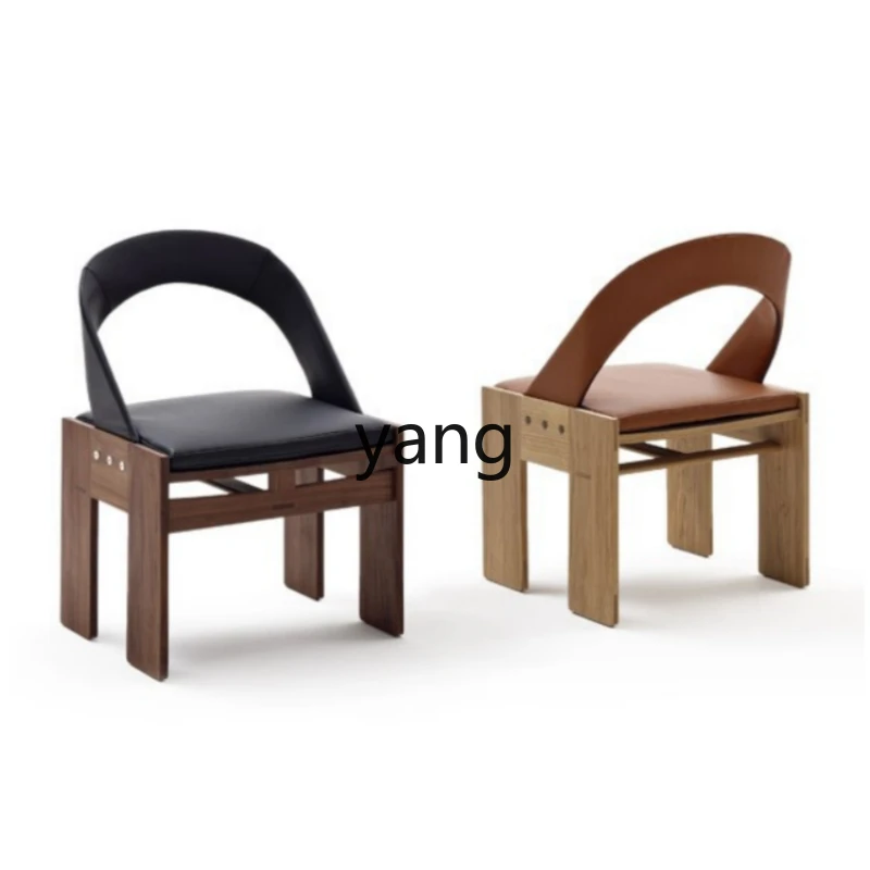 LMM New Chinese Retro Hotel Dining Chair Cafe Wooden Lounge Chair Reception Conference Chair