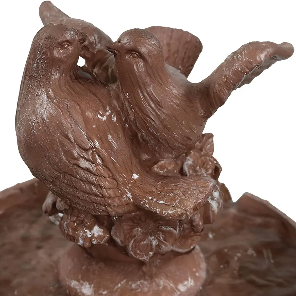 Dove Pair نافورة مياه خارجية 43 بوصة 3 طبقات مع مضخة غاطسة كهربائية للحديقة أو الفناء أو الفناء #6