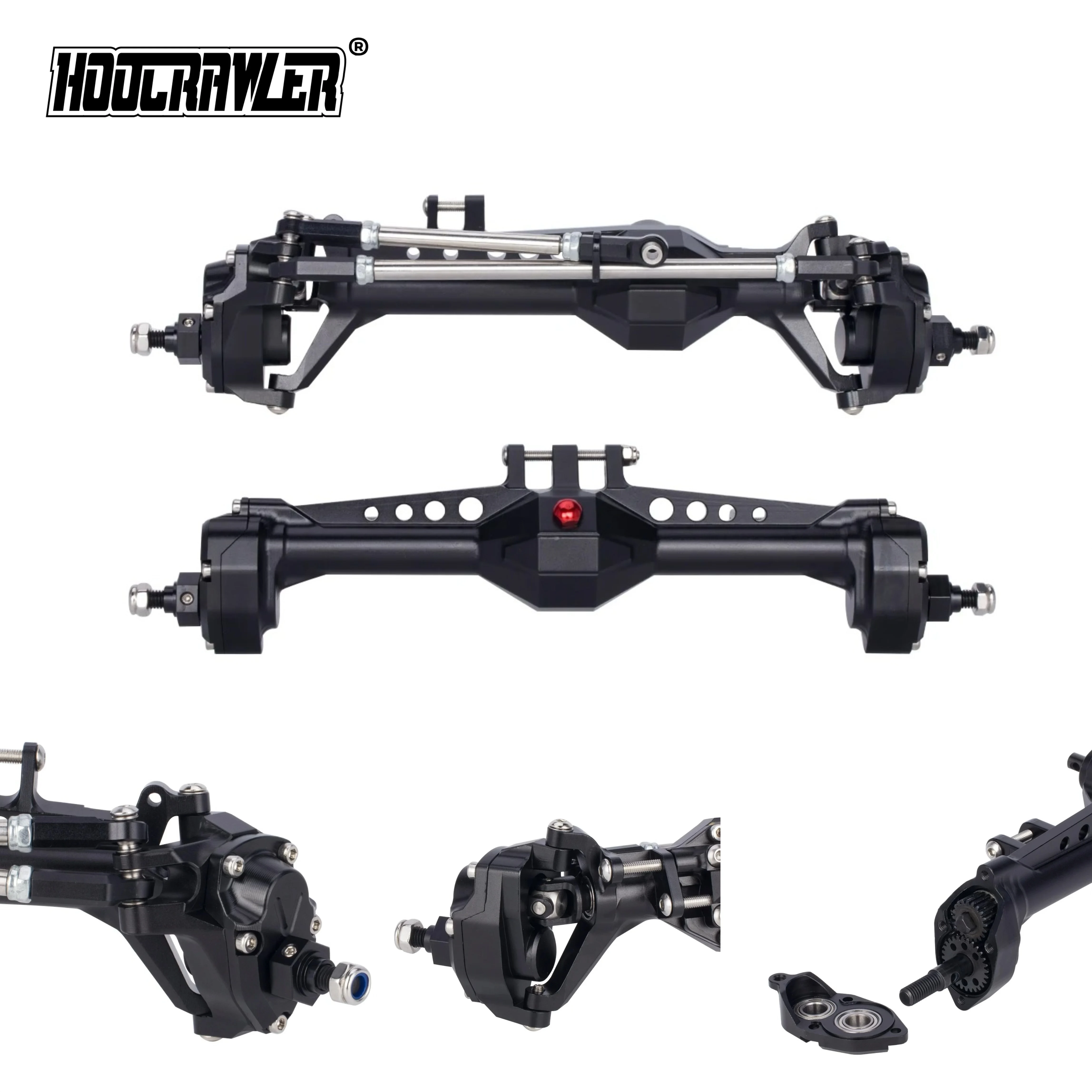 Machined Aluminum Front and Rear Portal Axle for 1/10 RC Crawler Vanquish VS4-10 Phoenix F10 LCG Chassis Upgrade Parts