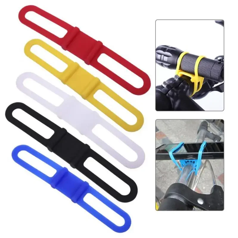 Bike Light Bandage Flashlight Silicone Fastener Holder Holder Light Strap Multi-functional Silicone Bandage Bicycle Accessories