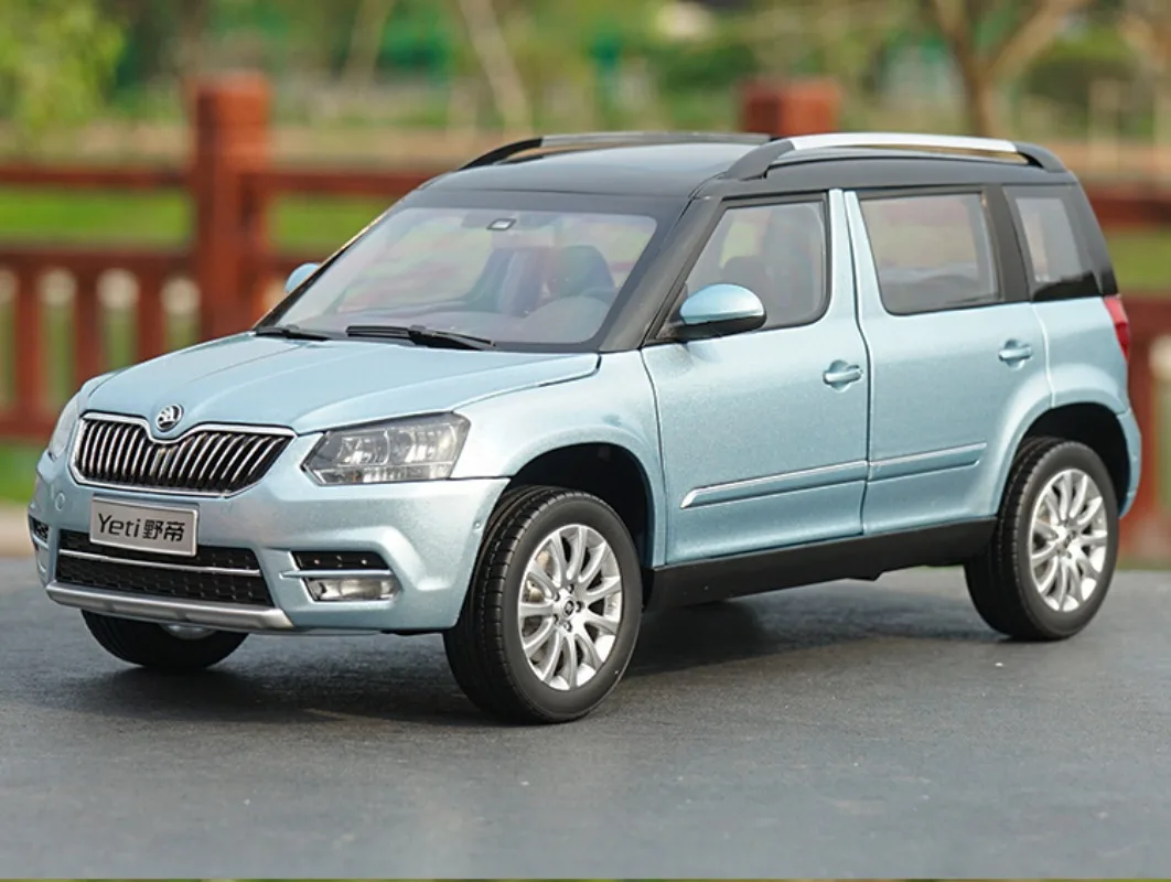 دييكاست 1/18 مقياس SAICVOLKSWAGEN سبيكة نموذج سيارة SAICVOLKSWAGEN سكوداييتي SUV مدينة الأزرق اللعب المركبات لعبة للهدايا الصندوق الأصلي