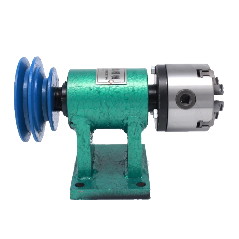 

Шпиндель для домашнего токарного станка в сборе, сделай сам, маленькое вращающееся сиденье для деревообработки, 80, трехкулачковый четырехкулачковый патрон, фланцевый шкив