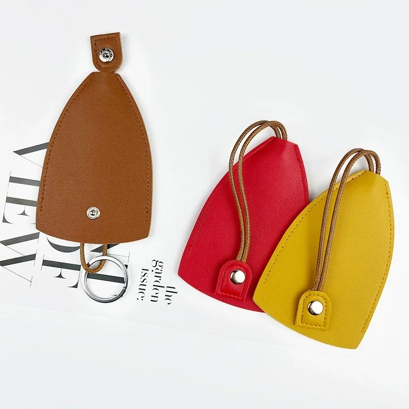 1pc Pull-Out Key Case Cover, PU Leather Large-Capacity Key Sleeve Keychain Bags, Cute Protector Car Key Fob with Holder Hook view 4