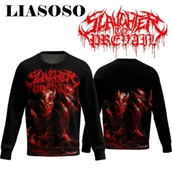 LIASOSO 3D Printed Slaughter To Prevail Sweatshirt Iconic Deathcore Long Sleeve Round Neck Harajuku Top for Men & Women Style