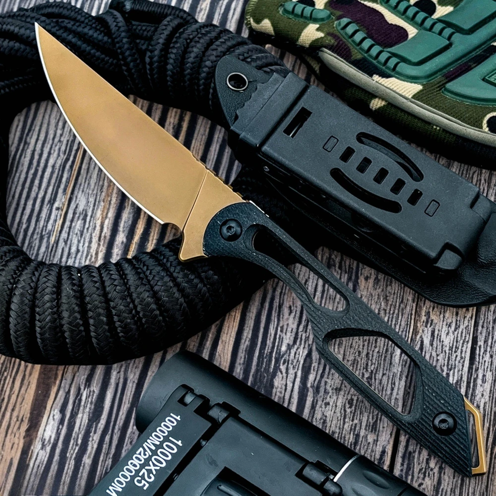 

Высококачественный уличный нож с фиксированным клинком из стали D2 и рукоятью G10 для кемпинга, охоты и выживания, с ножнами