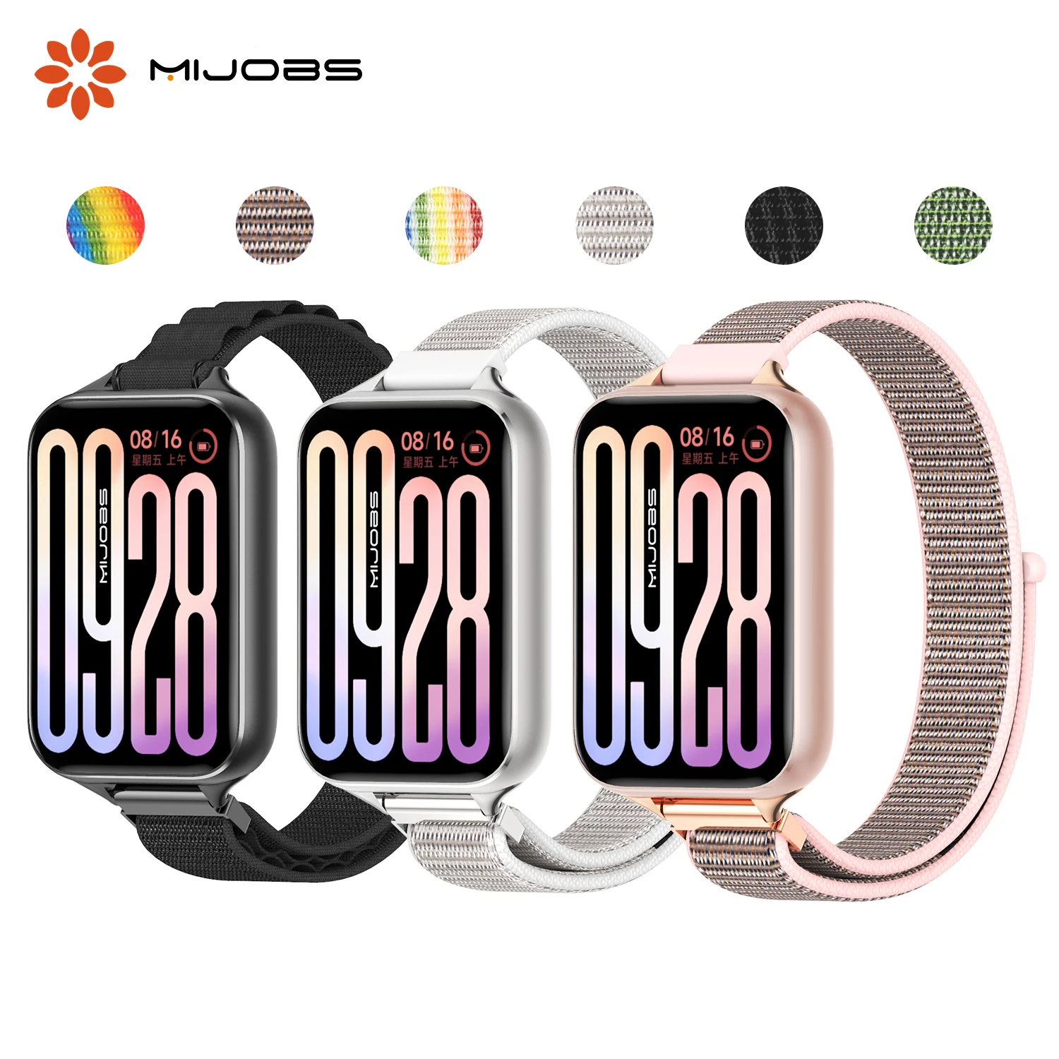 Band For Xiaomi Smart Band 10 Pro / 9 Pro / 8 Pro Wristbands Mi Band 10 Pro Strap Nylon Bracelet