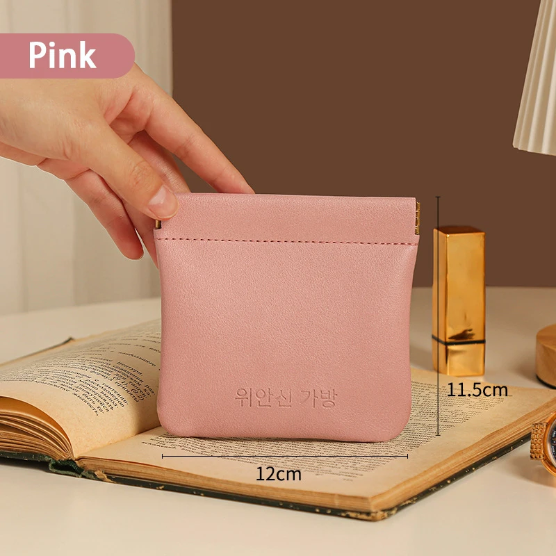 High Quality PU Leather Coin Purse New Women Men Small Mini Wallet Bag Money Change Key Earbuds Credit Card Holder for Kids Girl