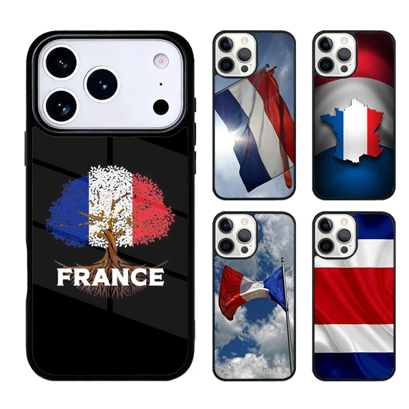 

France Flag Phone Case For iphone 17 Pro Max Air 16e 15 Plus 14 13 12 11 Pro Max Back Cover Coque Funda