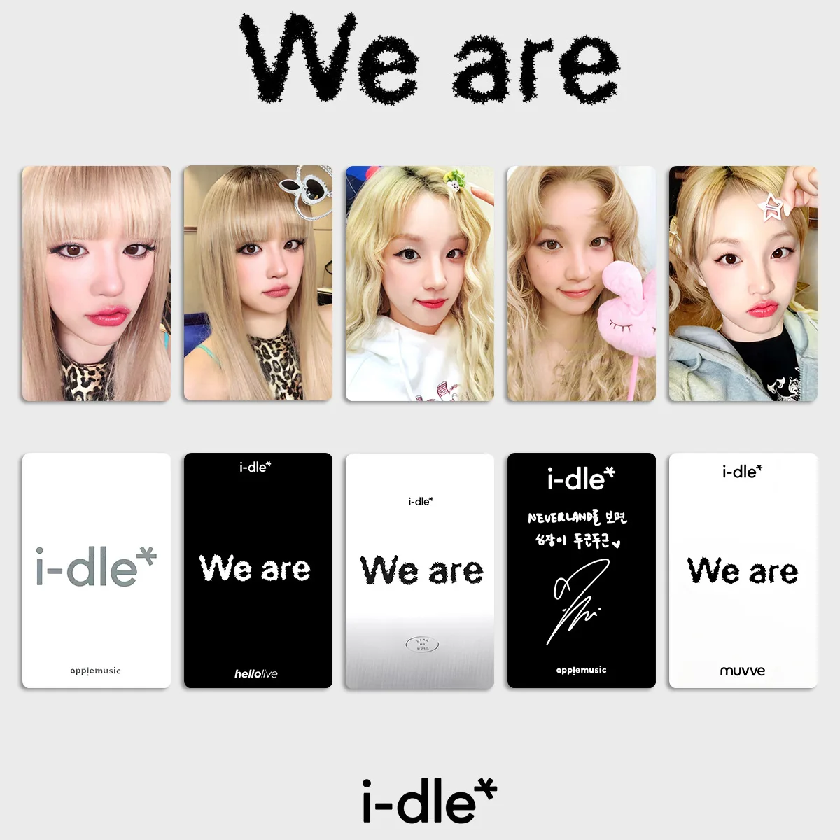 

Kpop Korean Girl Group I-dle Album We Are Peripheral Small Card Special Bonus Card (G)I-DLE Random Cards Personal Small Cards