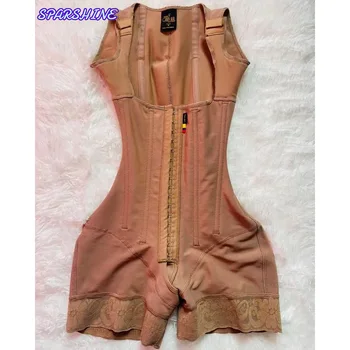 Faja 오픈 가슴 민소매 점프 슈트 고압축 Shapewear 거들 브레스트 엉덩이 리프팅 슬리밍 속옷