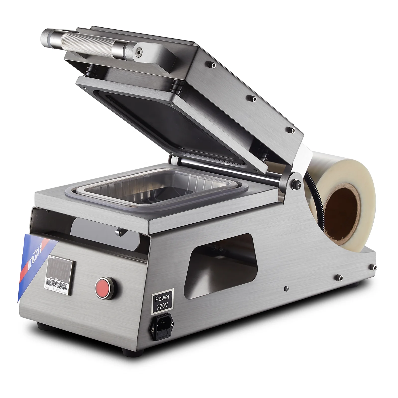 Container Sealer Tray Sealing Machine Gas Nitrogen Flushing Packaging Machine for Food Fresh-keeping Custom Tray Size