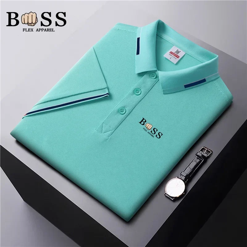 

Polo Shirts for Men 2024 Summer New Fashion Polo Shirt Casual Short Sleeve Top Lapel Slim Fit Jogging Fitness Sports T Shirts