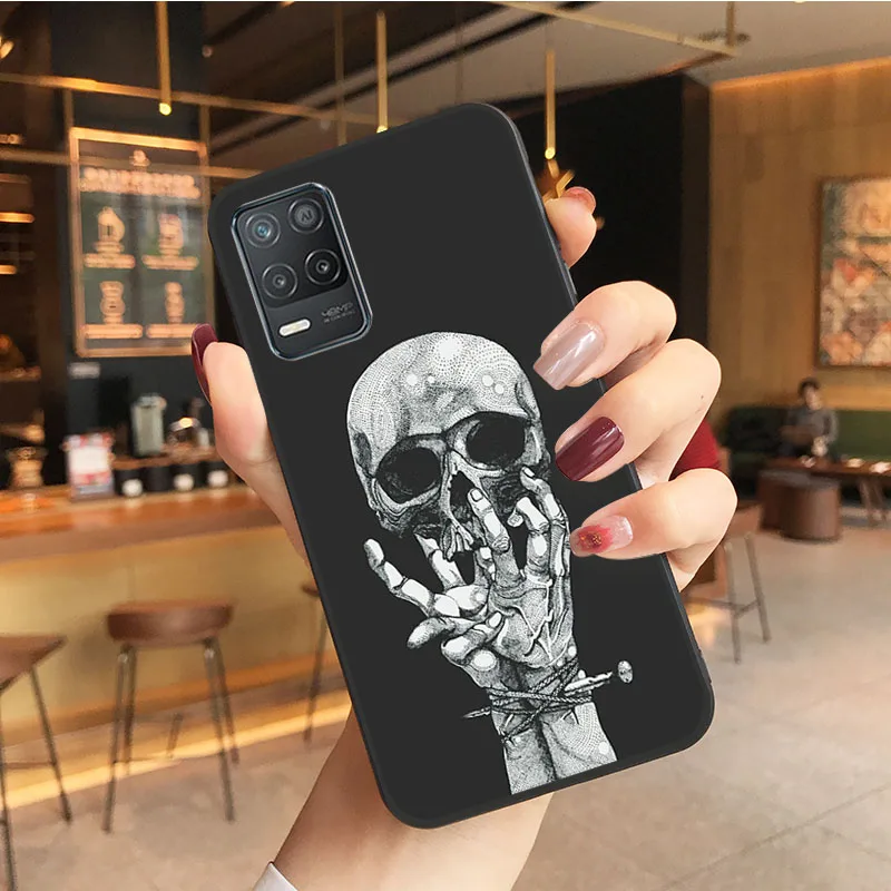 

Skull Skeleton Tattoo Art Phone Case for OPPO Realme GT 2 Pro X2 Pro XT C25S 8 7 6 Pro 6i GT Master C3 C21 C21Y C11 X3 SuperZoom