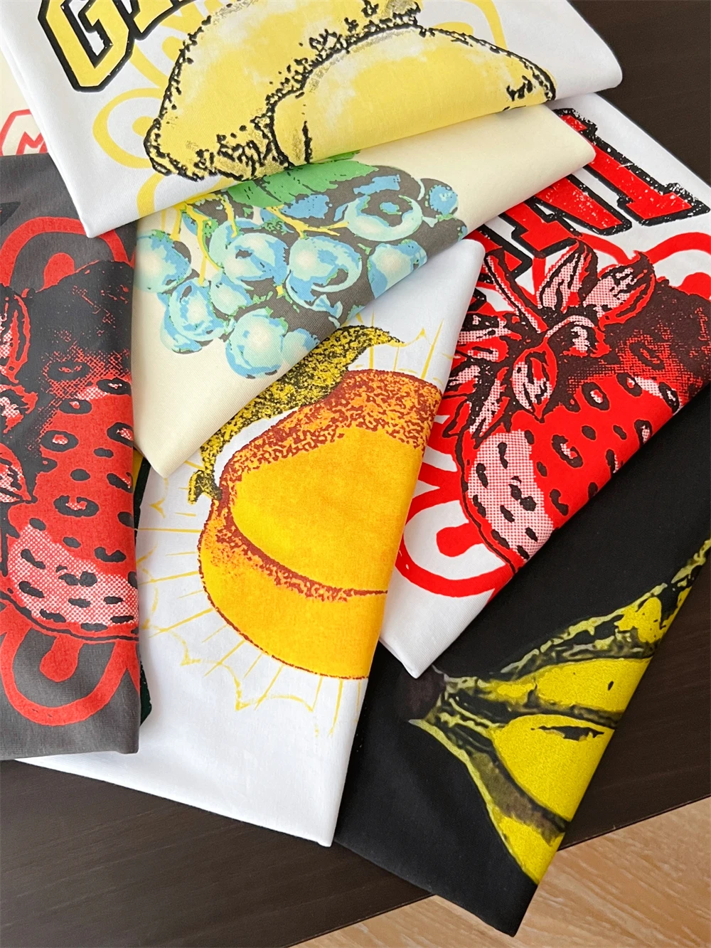 

Футболка Faionable ort Sve, женская летняя одежда, топы из серии Bear Treasure Home Sle Banana Stberry Lemon Fruit