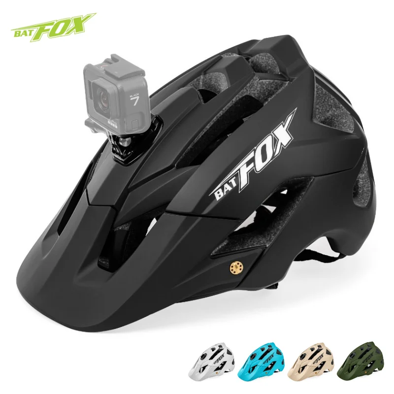 Batfox Bicycle Helmet MTB Fox Bike Helmet Man Integrally-Molded Road Mountain Cycling Helmet Woman Bike Accessories Casco MTB