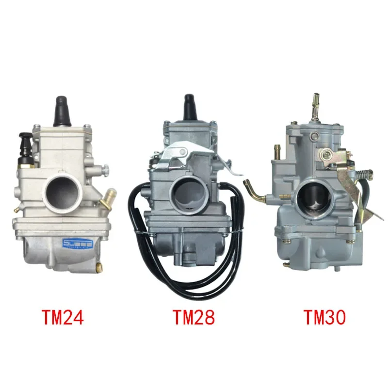 المكربن ل Mikuni TM24 TM28 TM30 TM TMX 50-650cc 2/4-السكتة الدماغية محرك CR250 KX125 KX150 دراجة نارية شقة الشريحة حنفية Carb