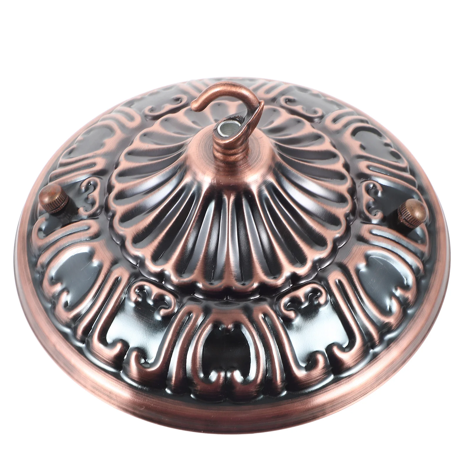 

Chandelier Canopy Retro Pattern Iron Material Durable Ceiling Light Cover Plate Practical Mounting Bracket Color