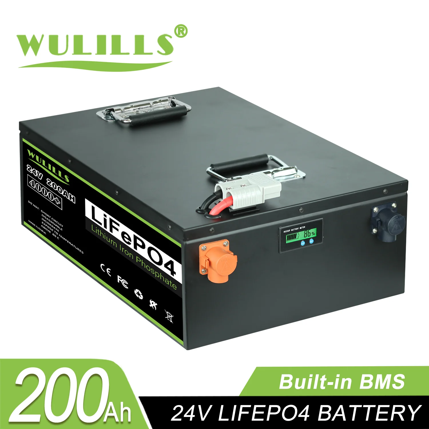 24v 200Ah 12v 400Ah  LiFePo4 Battery Built-in BMS New Great A Lithium iron battery for Solar Power System motorhome No Taxes