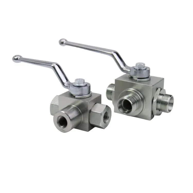 High Pressure Hydraulic Two-position Three-way Ball Valve KHB3K(BK)-G1/4 G3/8 G1/2 G3/4 G1