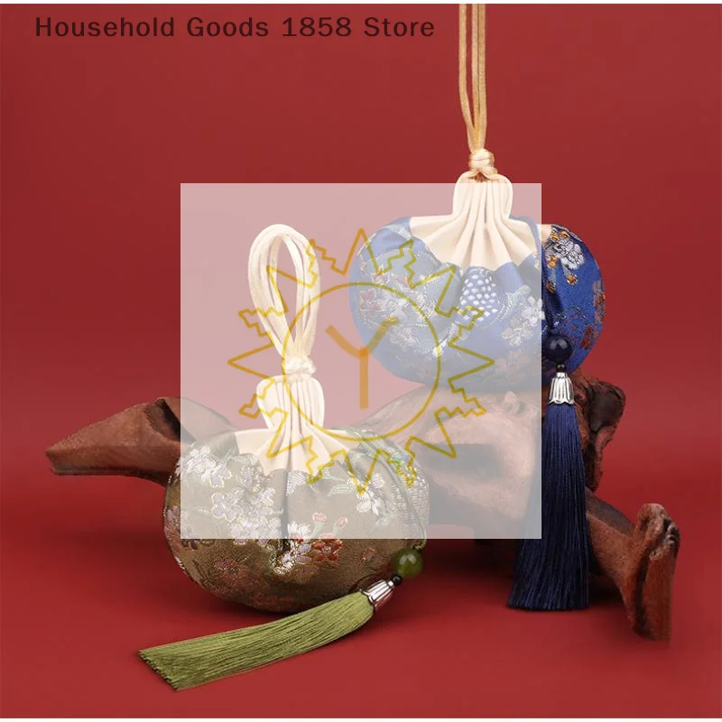 Multi Color Tassel Flower Pattern Drawstring Cloth Hanging Decoration Chinese Style Storage Bag Empty Sachet Purse Pouch