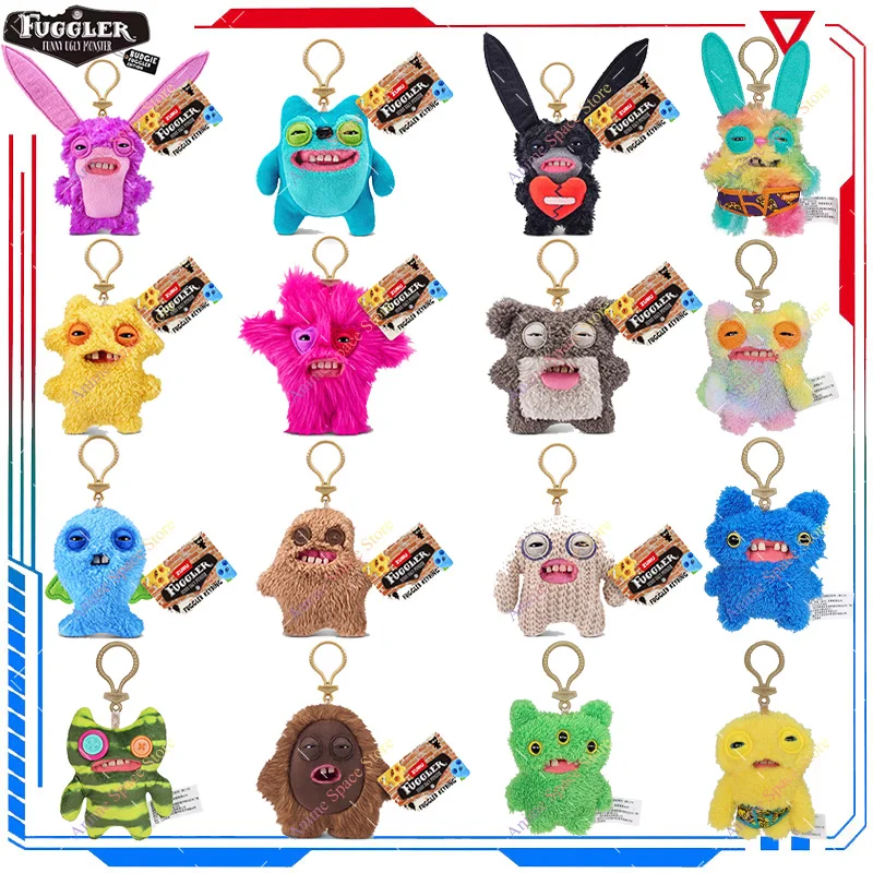 En Stock, juguetes de Peluche auténticos de Fuggler, llavero de monstruo feo, bacalao, padre, seto, Grog, capitán cardíaco, señor, Nobbynuts, Peluche relleno