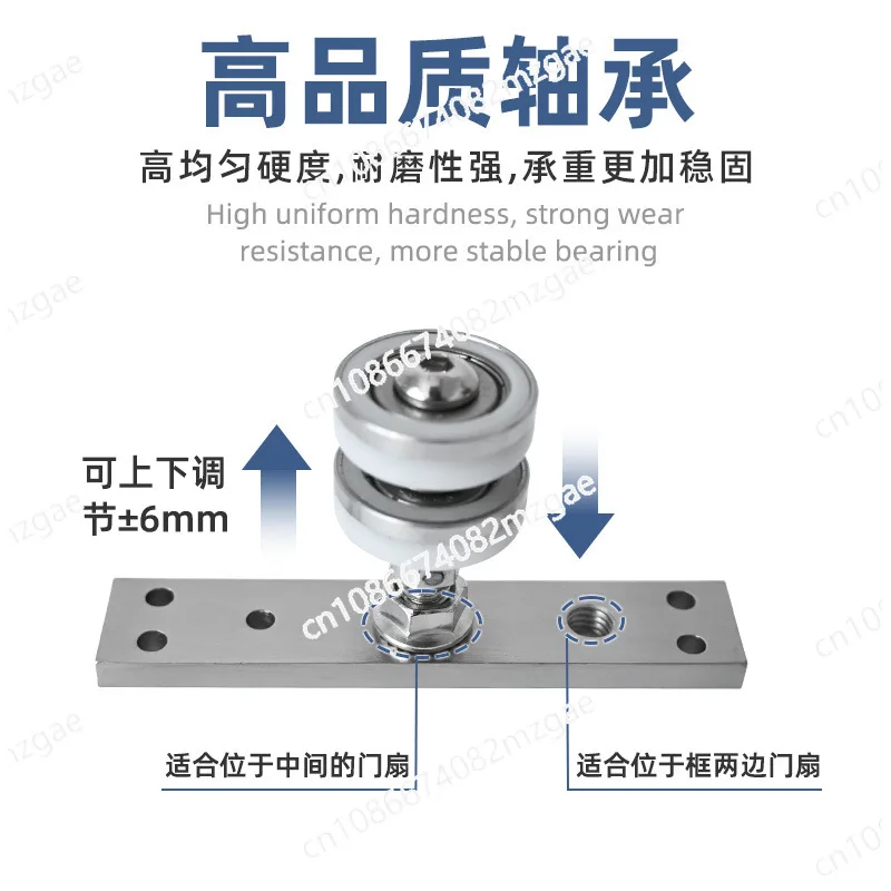 รางแขวนประตูบานเลื่อนแบบพับได้ รางเลื่อนประตูแบบเงียบ ใช้ได้กับประตูบานเลื่อนทั่วไป ล้อแขวนแบบเงียบ รางเลื่อนประตูบานพับ