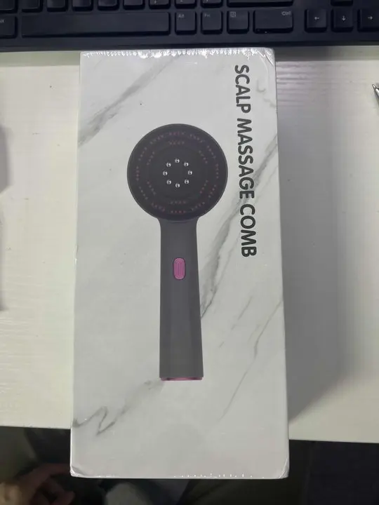 

Электрическая вибрационная массажная расческа, терапия красным светом, массажная щетка для роста волос, щетка для кожи головы, против выпадения волос, жидкое масло, аппликатор, уход за волосами