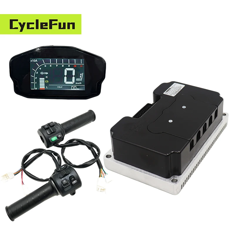

48-72V FarDriver 3KW-5KW Phase 450A ND72450 Controller With DKD YXT Display And T08 Throttle For Electric Scooter Conversion Kit