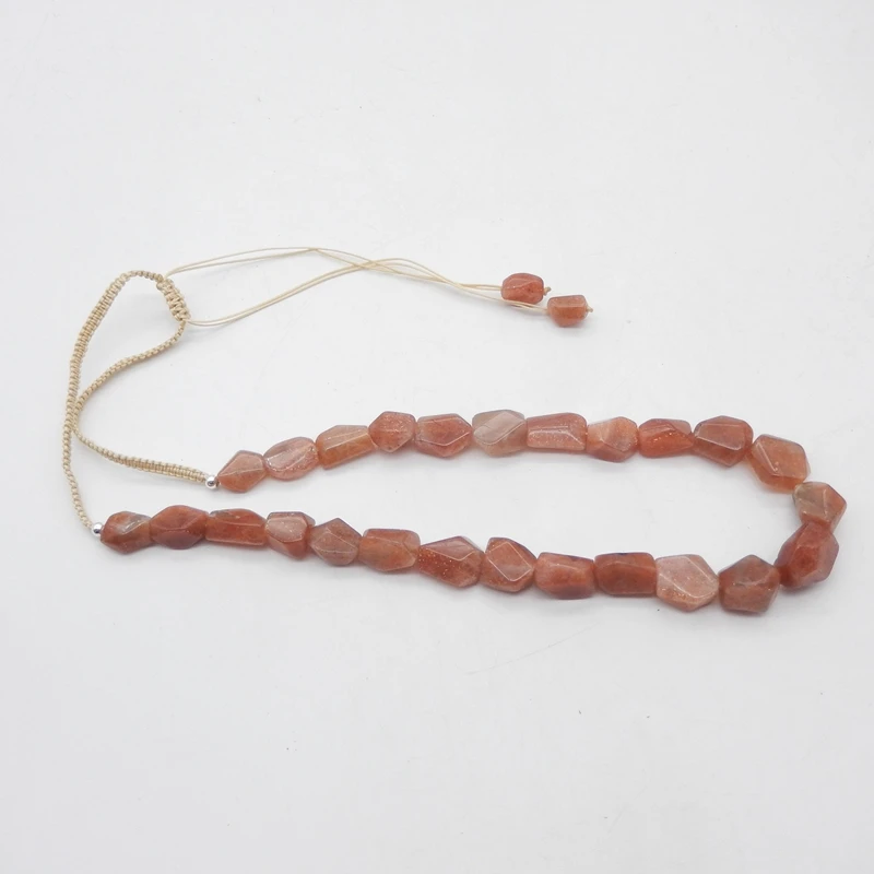 الأحجار الكريمة الطبيعية الشمس حجر قلادة 17x11x8 مللي متر 12x8x7 مللي متر 56.5 جرام 22-30 بوصة مجوهرات الأزياء الإكسسوار