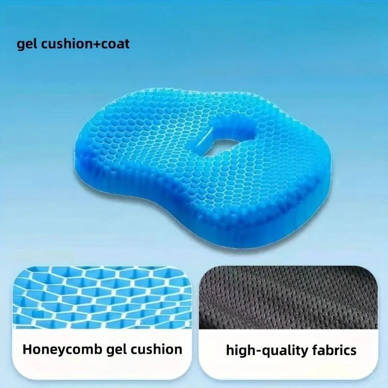 U Shaped Honeycomb Gel Seat Cushion Summer Cooling Breathable Chair Pad Ergonomic Pressure Relief Cushion For Office Car Home