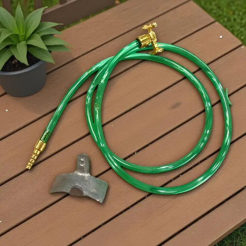 مجموعة واحدة من أدوات بيت الدمى المصغرة مع مجرفة ومجرفة وشوكة ومحاكاة أنابيب المياه للعب في الحديقة الخيالية #6