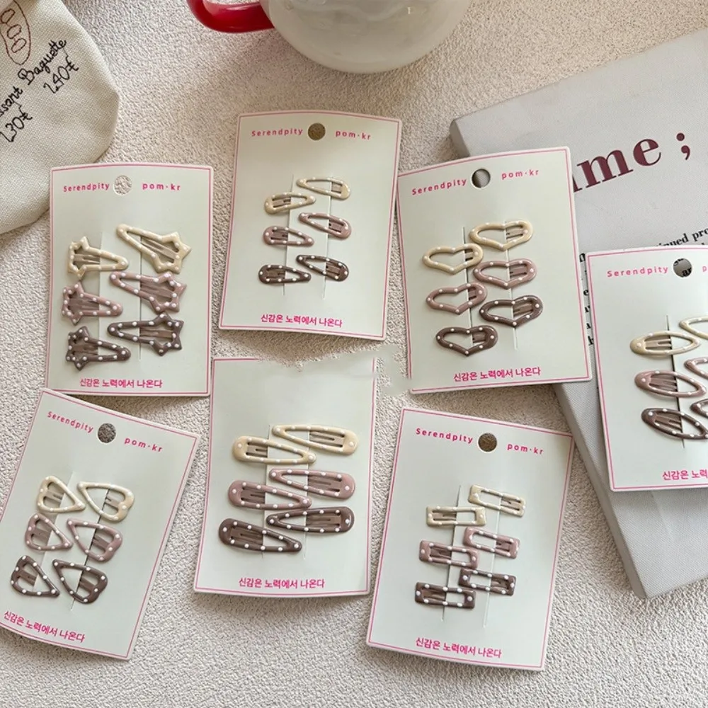 

6pcs/set Headwear Geometric Hair Clips Cute Sweet Hairpin Barrettes Hair Accessories