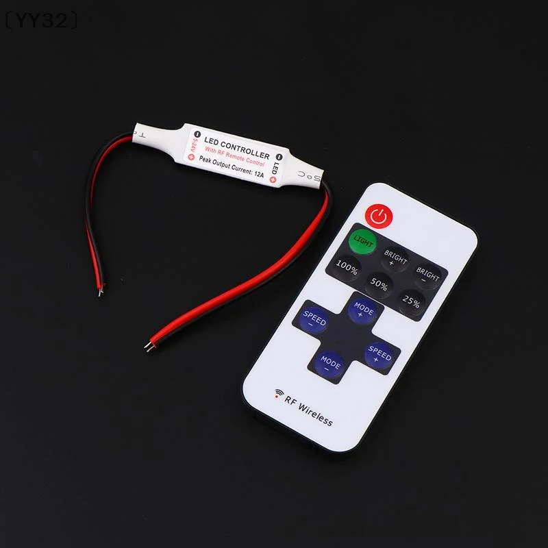 

〔YY32〕1/3/5Pcs 5-24V Led Dimmer Controller RF 11-Key Monochrome Montroller Wireless Remote Control For LED Strip Light