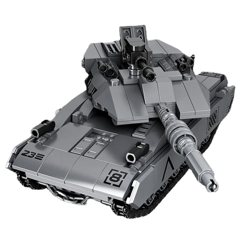 393 قطعة WW2 العسكرية سلاح الحرب MOC الرئيسية معركة دبابة نموذج اللبنات التقنية مركبة الطوب الاطفال اللعب هدية الكريسماس مجموعة