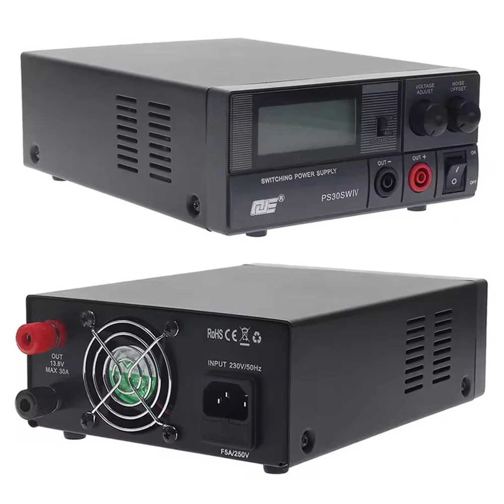 QJE PS30SWIV Power Supply 13.8V 30A DC Communication Switching Power Supply Automotive Adjustable Linear Power Supply Stable