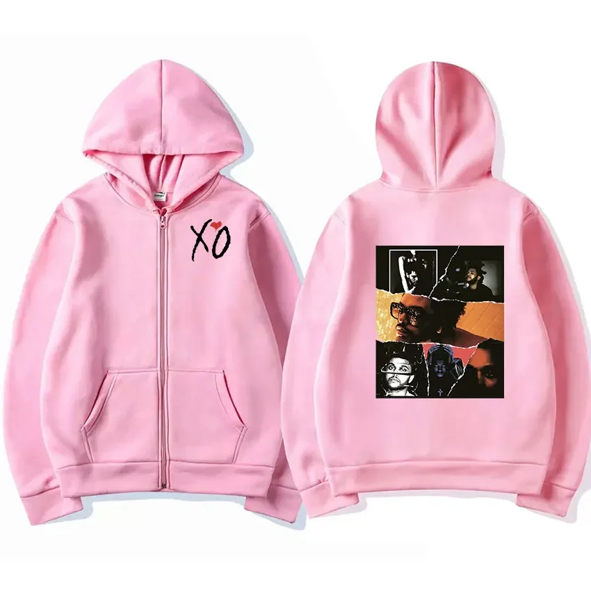 The Weeknd Xo Fashion Zipper felpa con cappuccio dopo le ore Til Dawn Zip Up Jacket felpa uomo donna Hip Hop Pullover felpe con cappuccio Streetwear