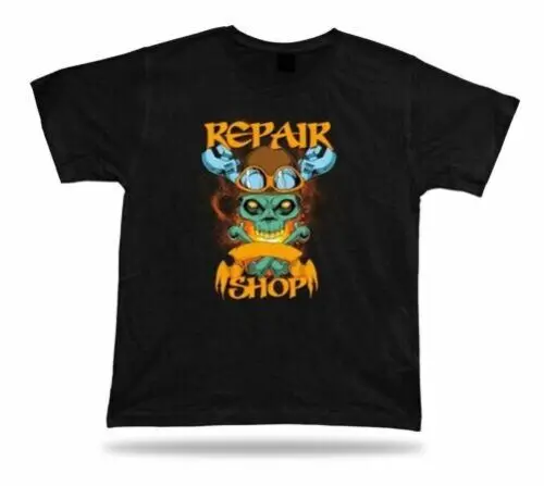 Camiseta de Cumpleaños, Regalo, Reparación, Tienda, Tienda, Calavera, Llave