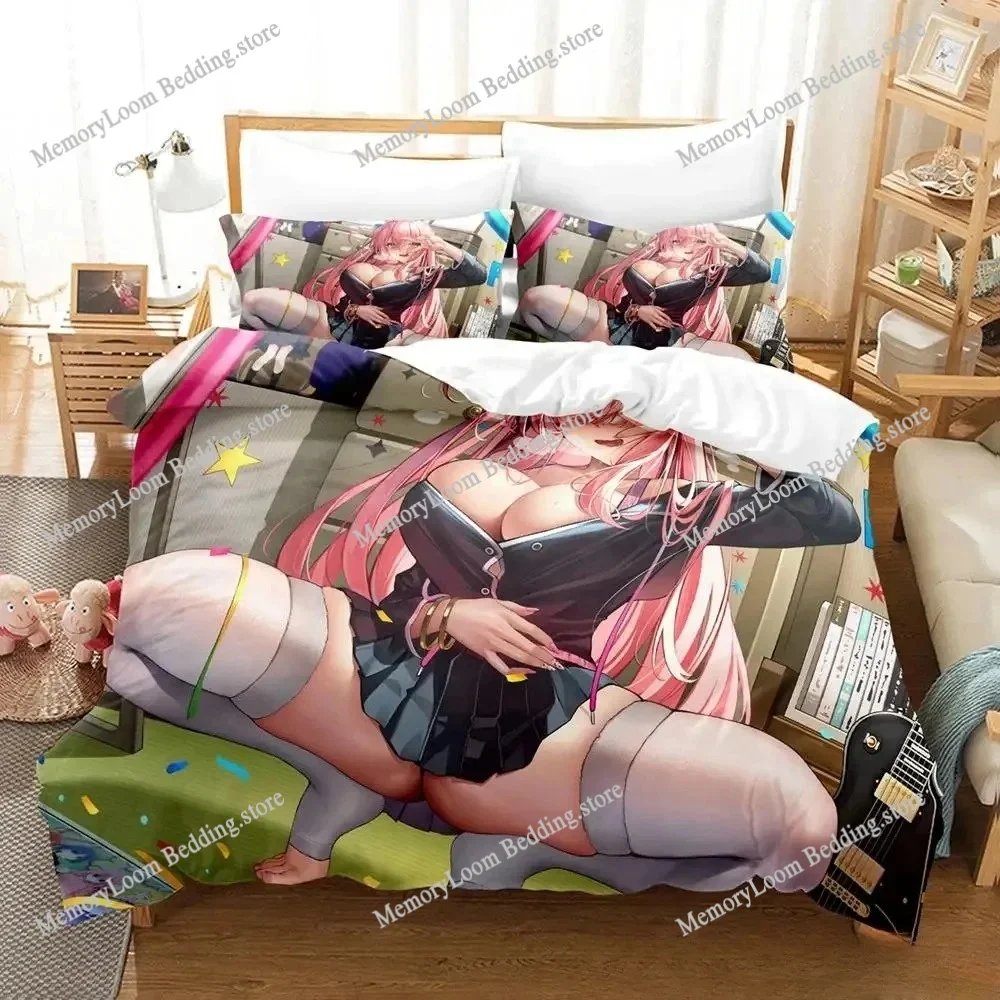 

Kawaii Anime BOCCHI THE ROCK Gotou Hitori Bedding Set Single Twin Full Queen King Size Bed Set Adult Kid Bedroom Duvet cover Set