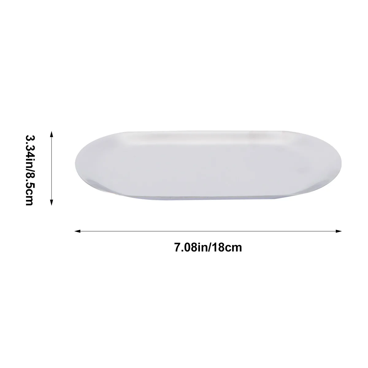 Oval Nordic Jewelry Tray Stainless Steel Small Silver Elegant Storage Plate Mirror Polished Makeup Vanity Organizer Snack Metal - view 6