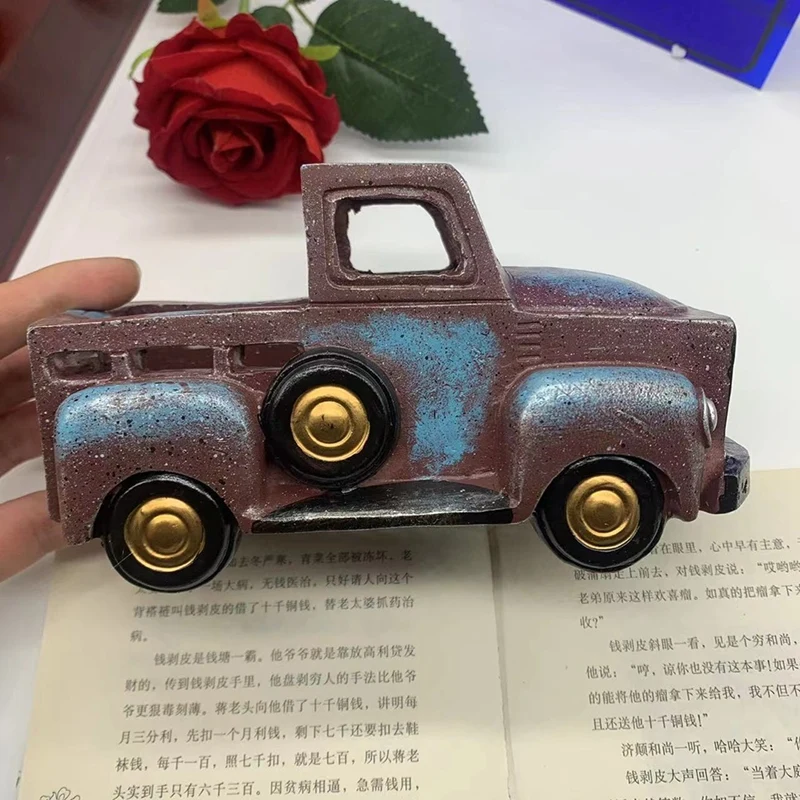 Personalized Huge Rustic Spring Metal Truck Decor, Farm Truck Rustic, Easter Truck Decor, Vintage Metal Truck Planter Durable